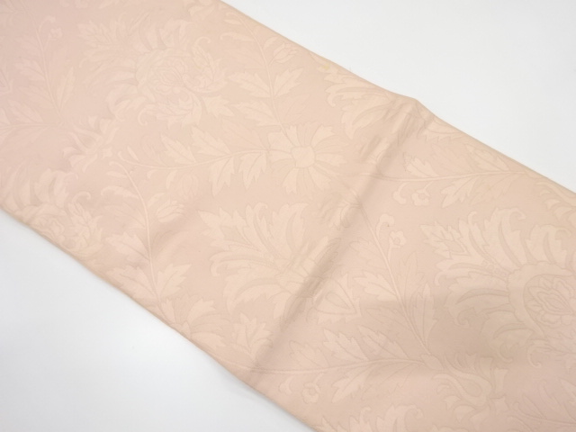 JAPANESE KIMONO / ANTIQUE FUKURO OBI / SILK / WOVEN FLORAL SARASA